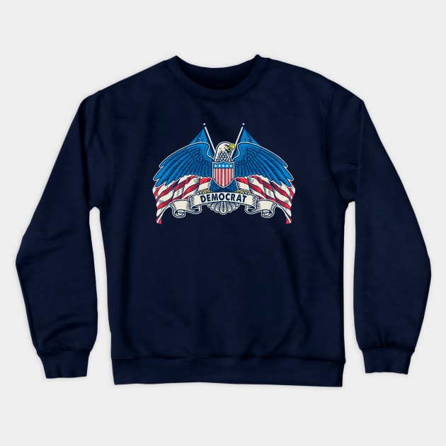 Bald Eagle Democrat 2020 Crewneck Sweatshirt by machmigo